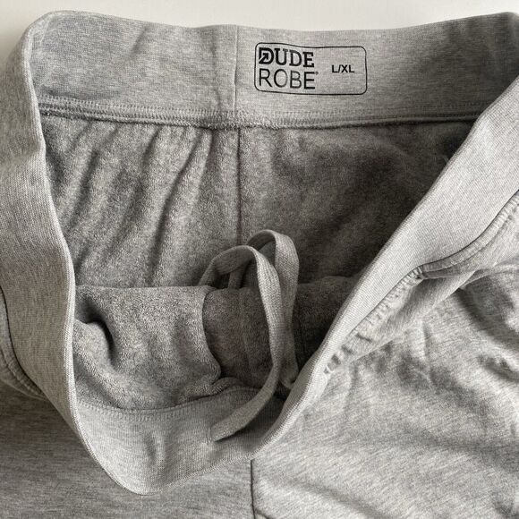 Dude Robe Grey DudePants Terrycloth‎ Lined Luxury Loungewear Pants - L/XL Thick - Picture 4 of 13